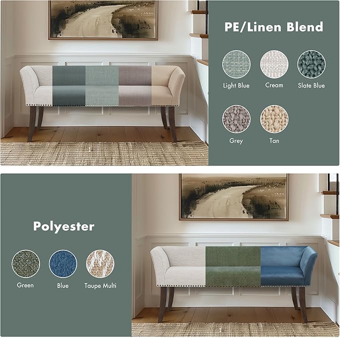 Madison Park Accent Bench, Upholstered - Image 8