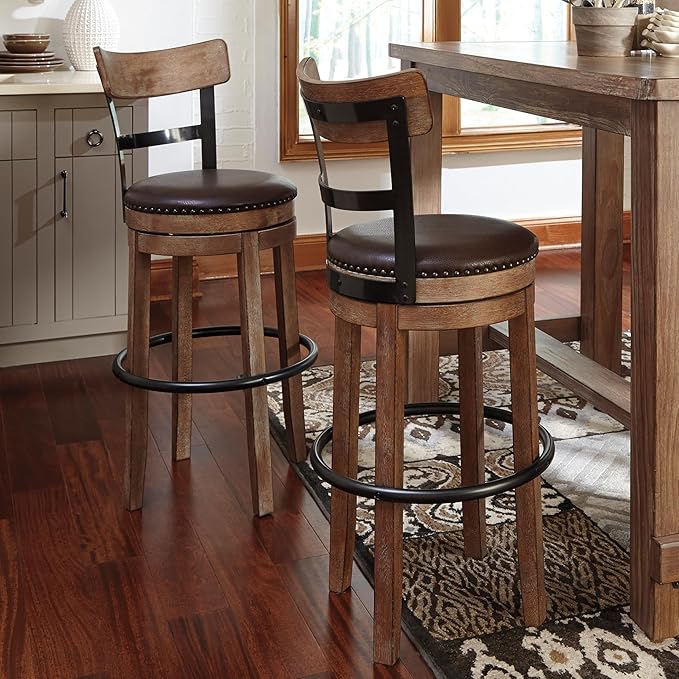 Signature Design by Ashley Pinnadel Barstool, Light Brown - Image 2