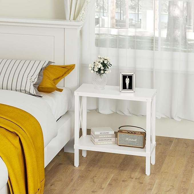 Narrow End Table, Large Sofa Side Table, Farmhouse Nightstand - Image 5