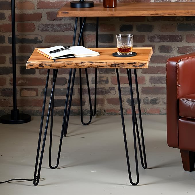 Alaterre Furniture Natural Live Edge End Table - Image 6