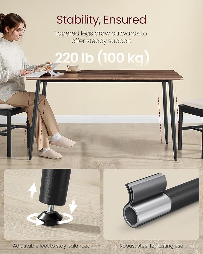 VASAGLE Dining Table, Dining Room Table - Image 6