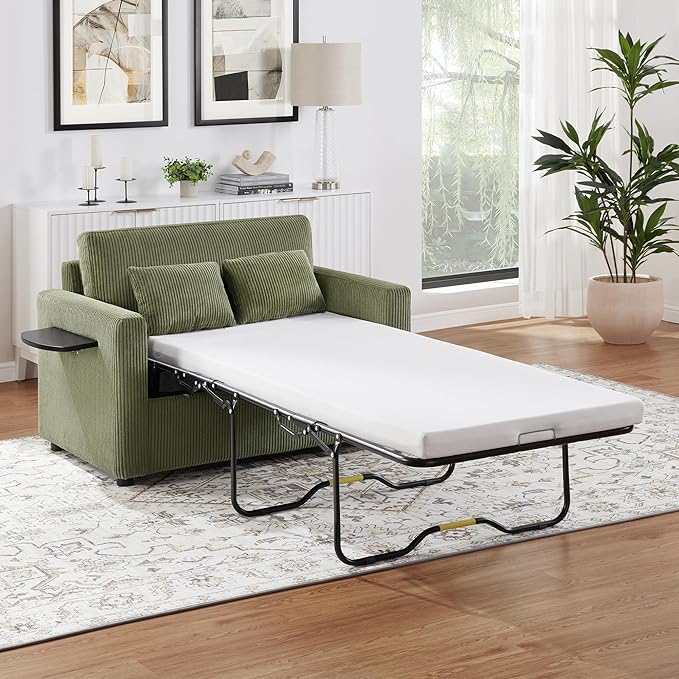 Twin Size Sofa Bed 47.2" Sleeper Sofa Loveseat Sofa by Merax