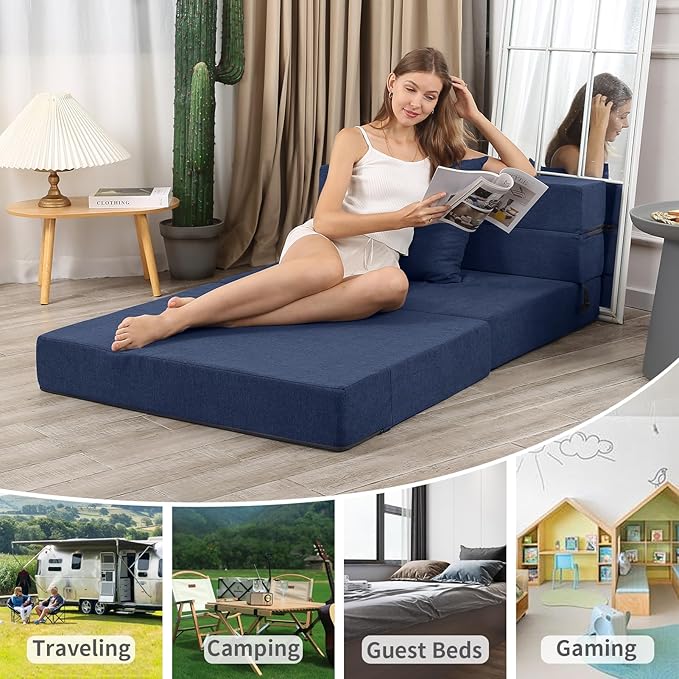High-Density Memory Foam Folding Sofa Bed - Image 6