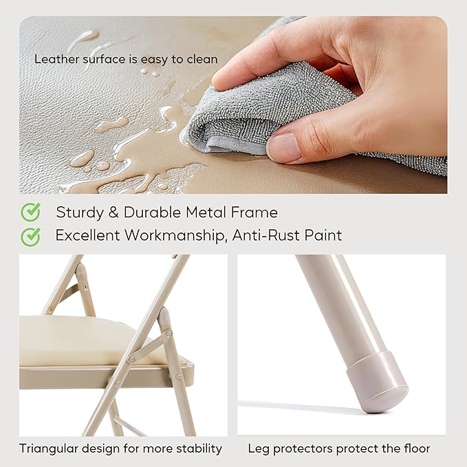 HealSmart 4 Pcs Folding Chairs - Image 5