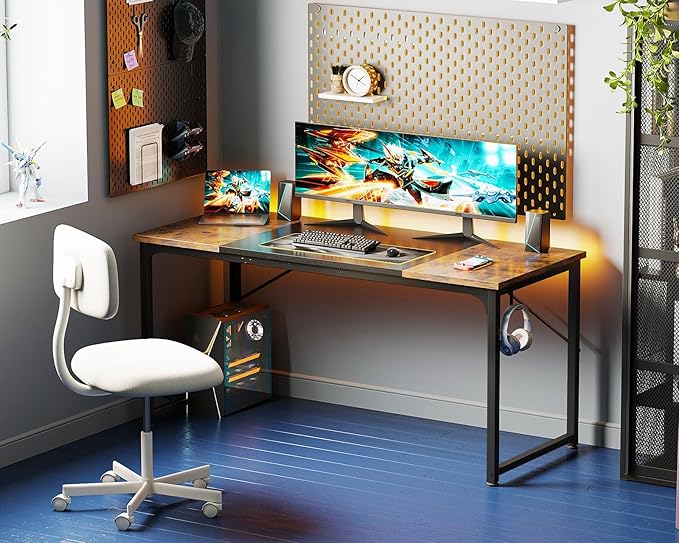 Coleshome 63 Inch Computer Desk, Modern Simple Style Desk - Image 6