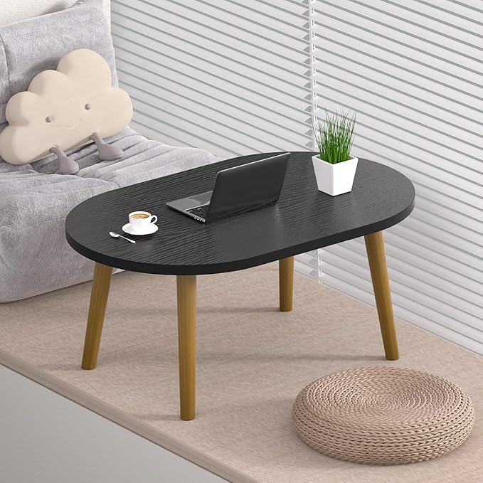 Small Coffee Table for Small Space, Low Table, Floor Table Desk for Sitting on - Image 5