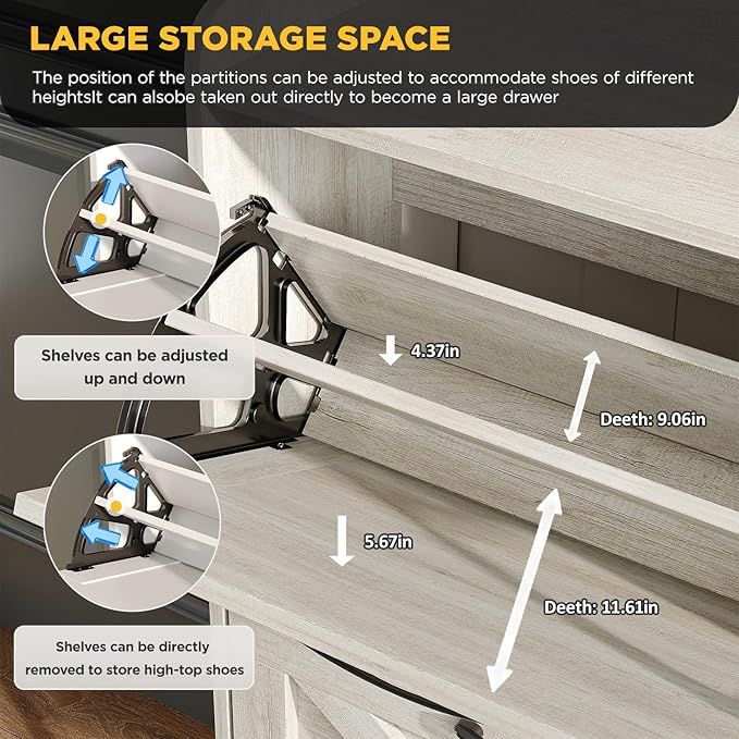 Maupvit Large Shoe Storage Cabinet - Image 6