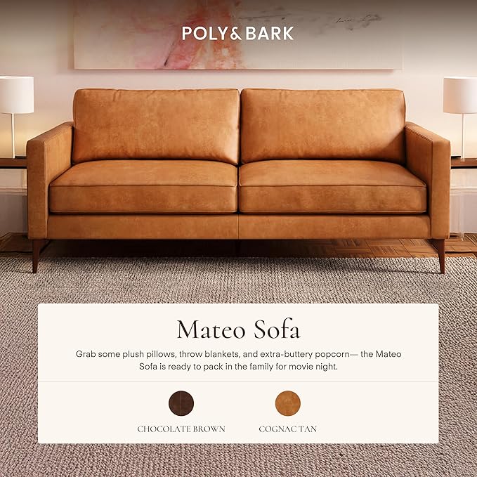 POLY & BARK Mateo Leather Sofa in Full-Grain Pure-Aniline Italian Tanned - Image 3