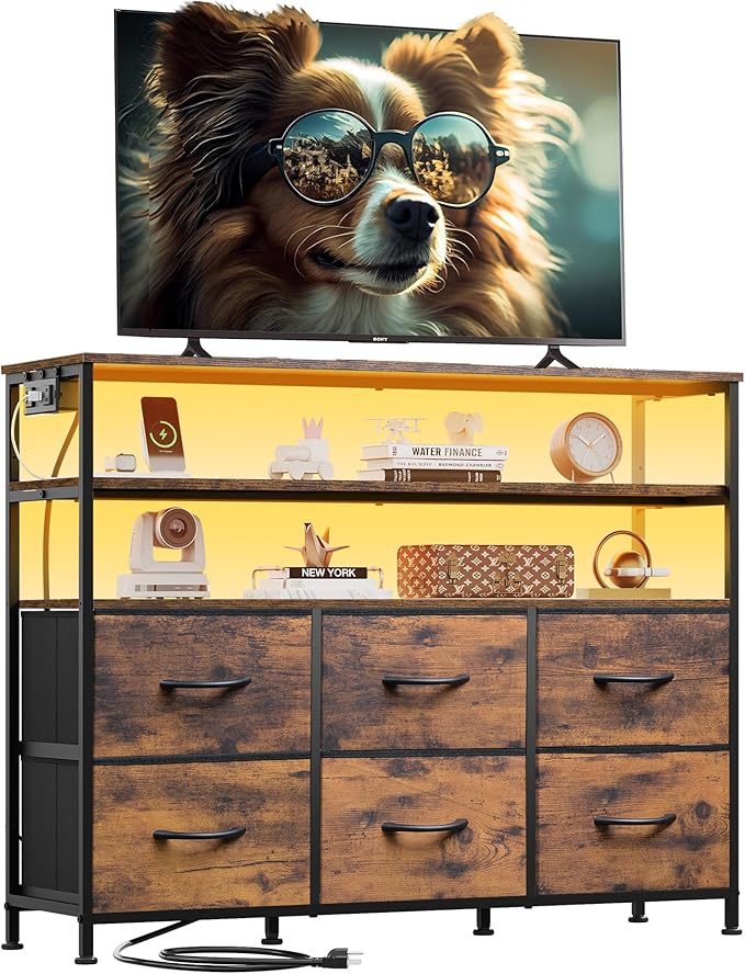 WLIVE TV Stand for 40, 45 inch TV, Entertainment Center by WLIVE