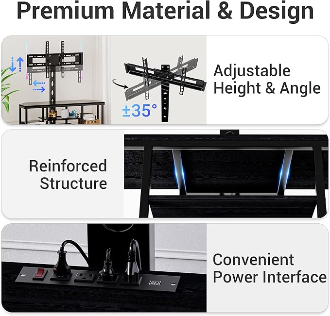 Corner TV Stand with Mount LED - Image 4