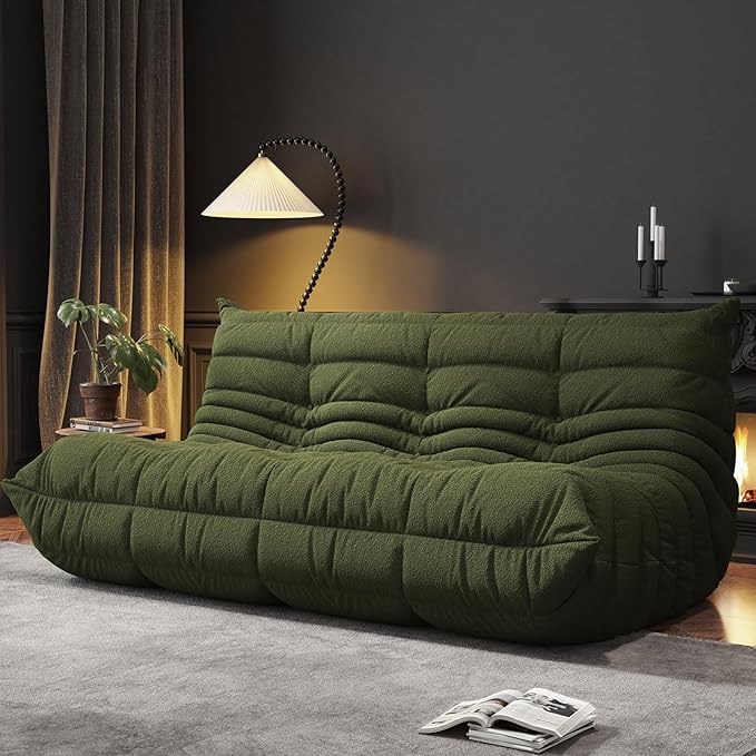 Bean Bag Chairs for Adults, BeanBag Reading Chair Memory Foam Couch 3-Seater by WHGBJA