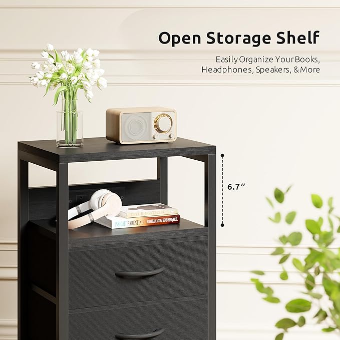 NightStand Bedside Charging Table Bedroom - Image 7