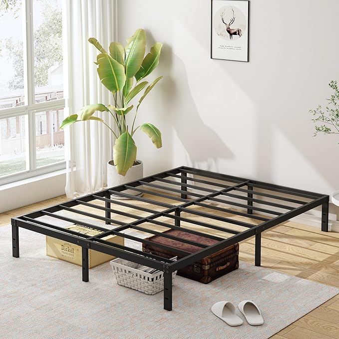 10 Inch King Size Bed Frame, Platform Metal Bed Frame King Heavy Duty Steel - Image 2