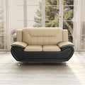 Container Furniture Direct Michael Modern Faux Leather Upholstered Stainless by ContainerDirect