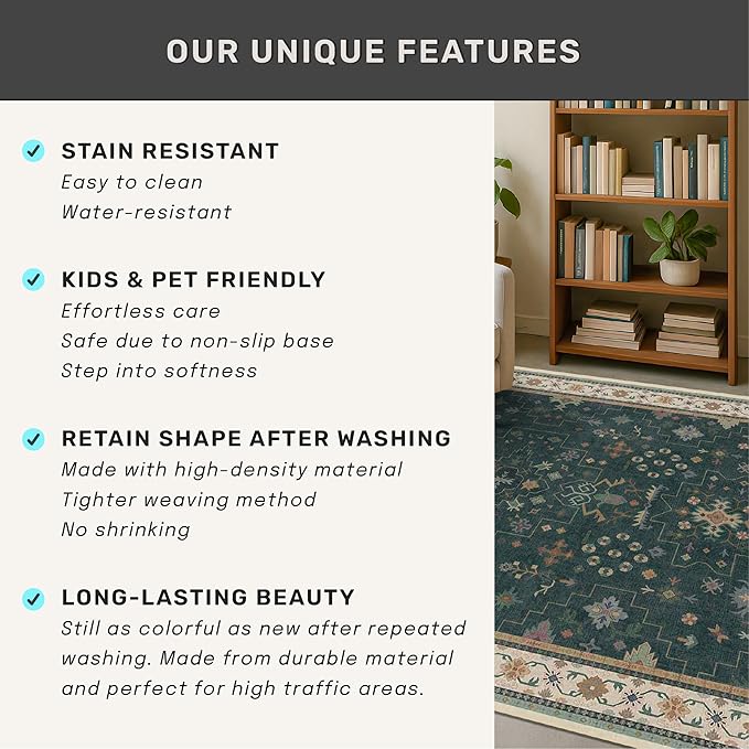Dark Green 2x6 Kitchen Rug - Image 6