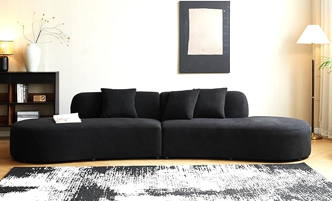 Container Furniture Direct 132" Curved Sofa by ContainerDirect