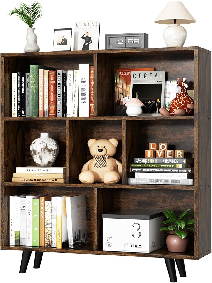 Shintenchi Cube Storage Organizer, 3 Tier Mid-Century Bookcase by Shintenchi