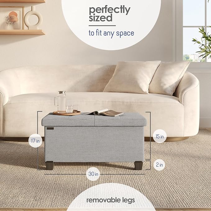 STORAGEBUD Storage Ottoman Bench - Image 8