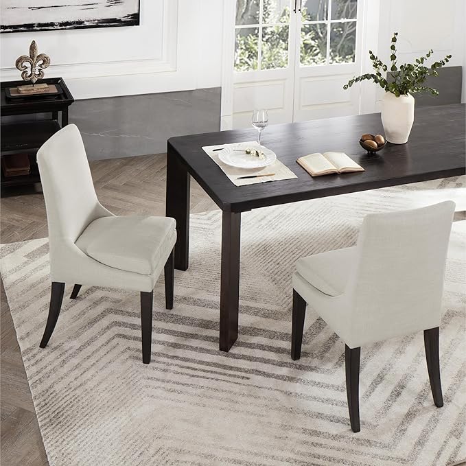 Upholstered Dining Chairs Modern Sidechair Performance Fabric High Back - Image 2