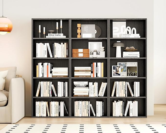 Casaottima 5-Tier Open Bookshelf and Bookcase, Floor Standing Display Storage - Image 6