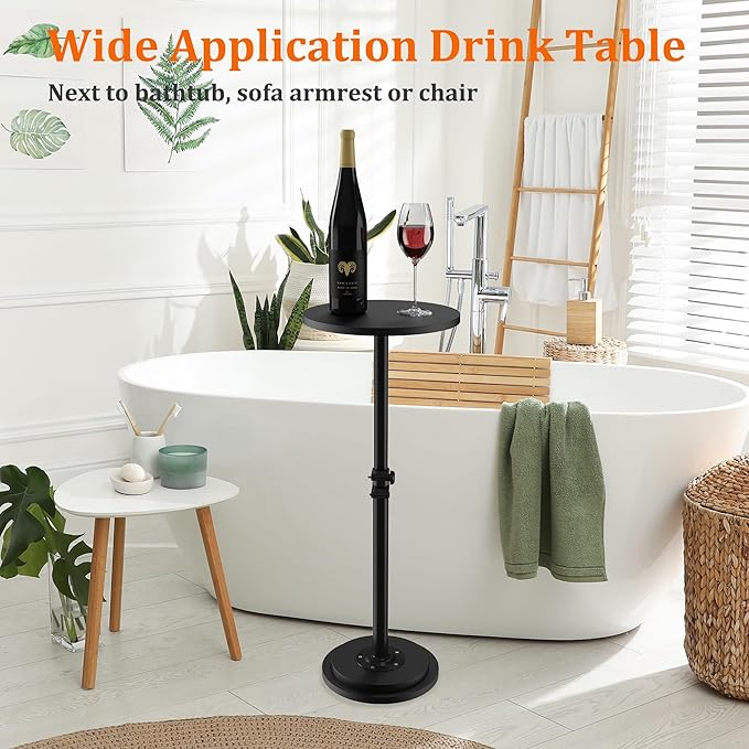 2Pack Drink Table, Small Round Side Table - Image 5