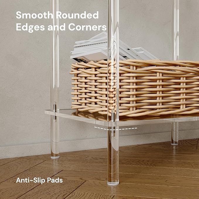 Acrylic Console Table, 29.5" Small Entryway Table - Image 5