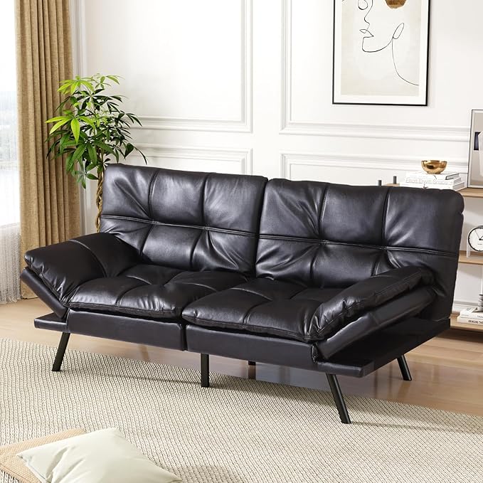 Vipbear Futon Sofa Bed Couch, Space-Saving Loveseat by VipbearLiving