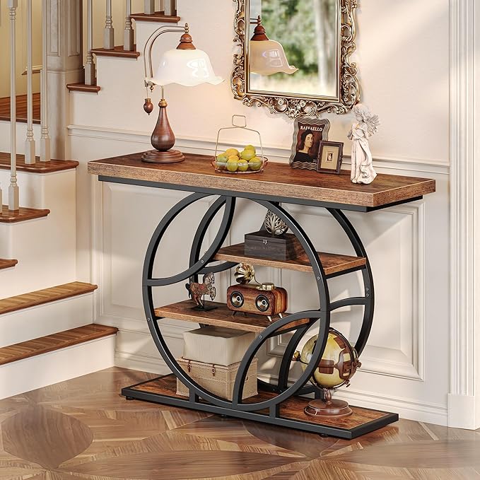 Huuger 41.3 Inch Entryway Table, Industrial Console Sofa Table - Image 4