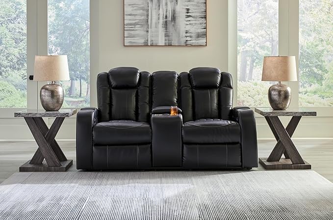 Signature Design by Ashley Caveman Den Modern Faux Leather Power Reclining - Image 2