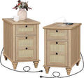 WAMPAT Set of 2 Rattan End Tables by WAMPAT