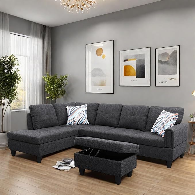 L Shaped Sectional Couches, Modern Modular Sectional Sofa - Image 4