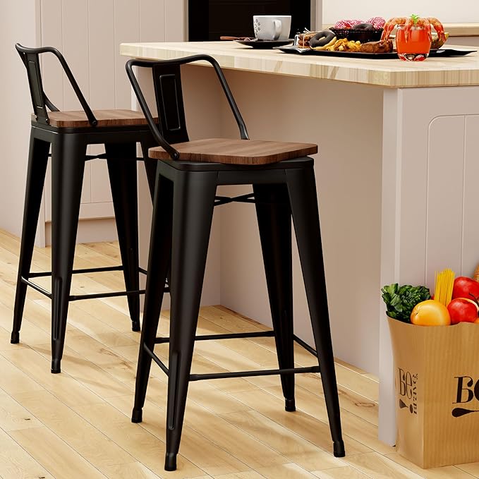 26 Inch Swivel Bar Stools Set of 2 by ALISH