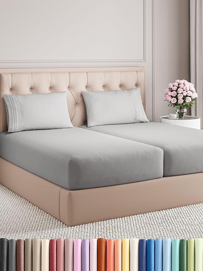 Split King Size 5 Piece Sheet Set by CGKUnlimited