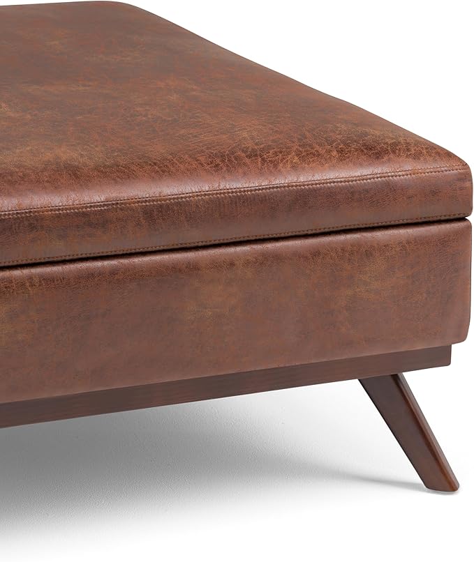SIMPLIHOME Owen 36 inch Wide Mid Century Modern Square Coffee Table Storage - Image 7