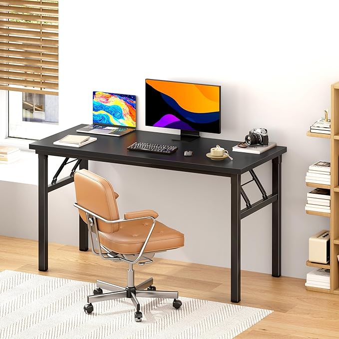 DlandHome 47 inches Folding Table Computer Desk Portable Activity Conference - Image 2