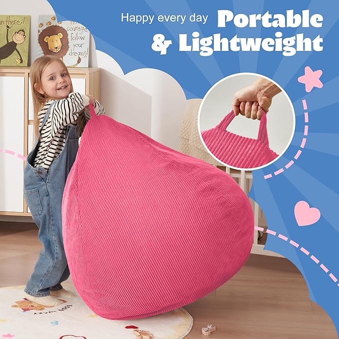 HABUTWAY 2 FT Bean Bag Chair, Giant Bean Bag Chairs, Big Bean Bags - Image 6