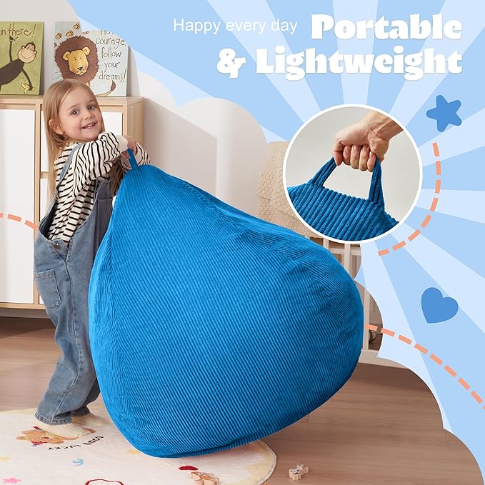 HABUTWAY 2 FT Bean Bag Chair, Giant Bean Bag Chairs, Big Bean Bags - Image 6