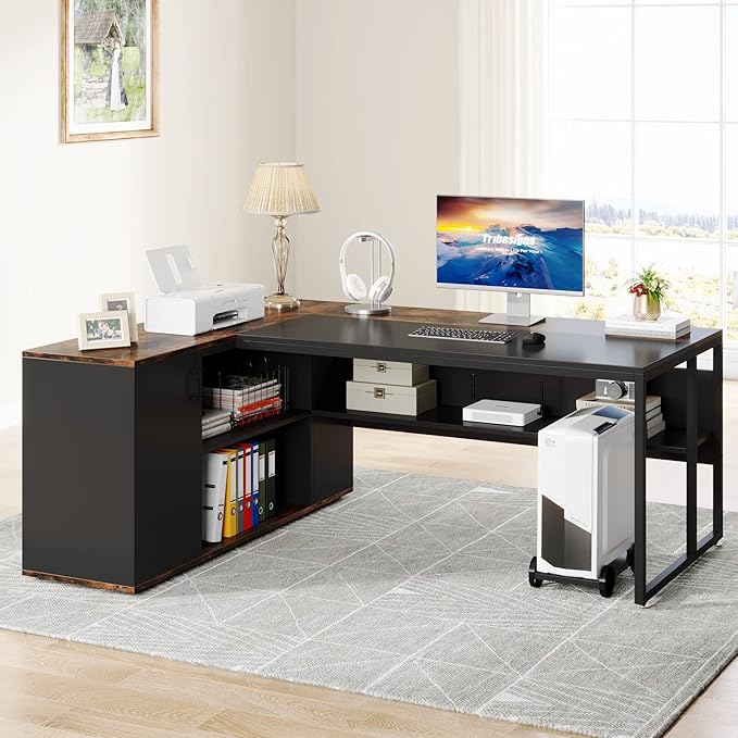 Tribesigns 71 inch Executive Desk, L Shaped Desk - Image 6