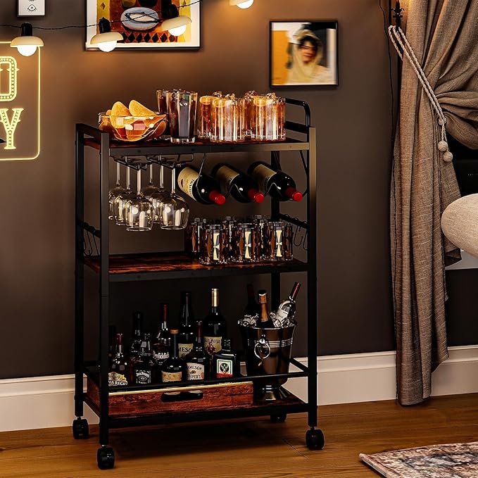 Home Bar Serving Cart, Serving Cart - Image 8