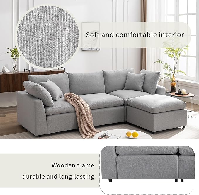 104.3 Inch L-Shaped Modular Sectional Sofa - Image 6