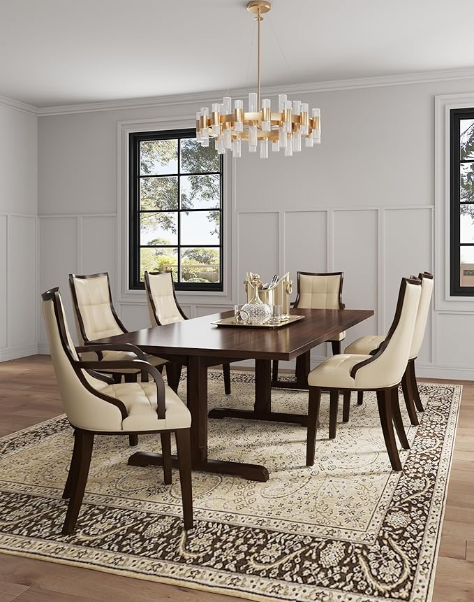 Manhattan Comfort Fifth Avenue Faux Leather Dining Chairs, Parsons Accent - Image 2