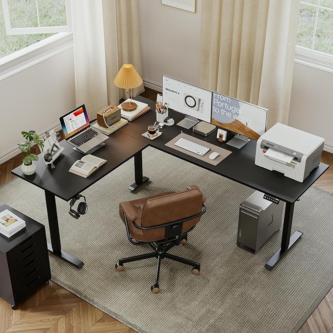 Agilestic L-Shaped Standing Desk Adjustable Height, Electric Corner Standing - Image 2