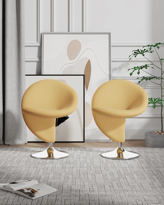 Manhattan Comfort Curl Swivel Accent Chair - Image 7