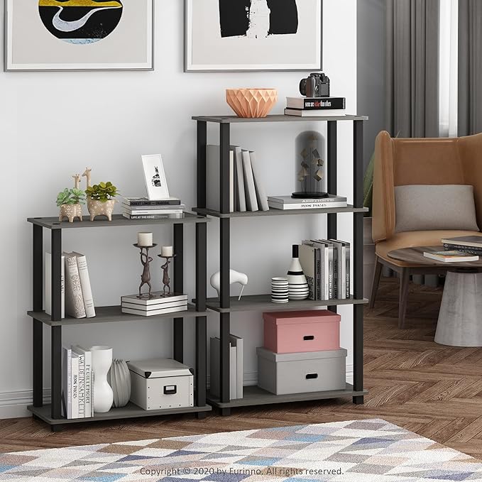 Furinno Turn-S-Tube 3-Tier Compact Multipurpose Shelf Display Rack - Image 2