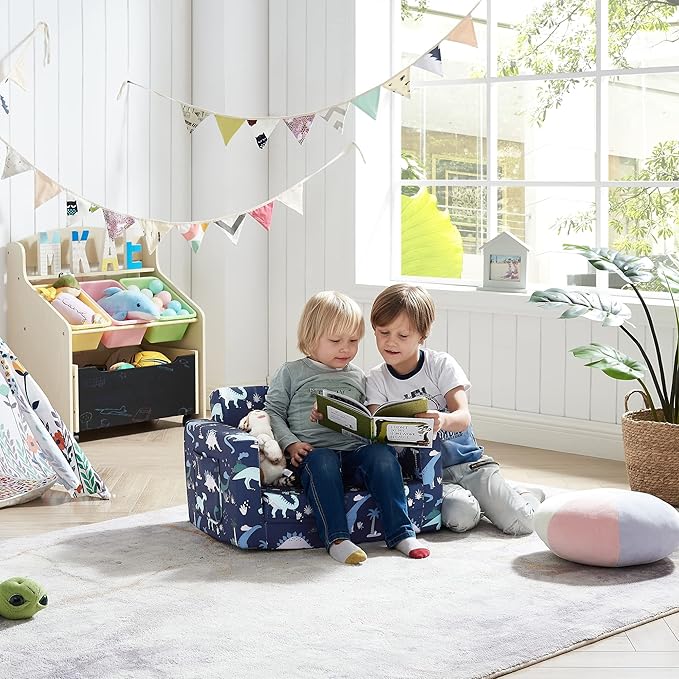 Ulax furniture Kids Sofa Chair for Reading, 2-in-1 Sofa Toddler Fold Out Couch - Image 2