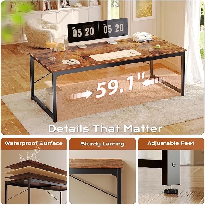 PRAISUN 63 X 29.5 Inch Computer Desk - Image 6