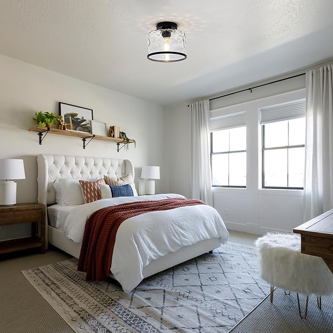 Glass Ceiling Light, Farmhouse Light Fixture - Image 5