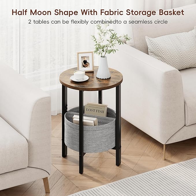 Vagusicc Small Round Side Table, Accent End Table - Image 5