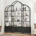 Triple Wide 5 Tier Tall Arched Bookshelf and Bookcase by Nosepen