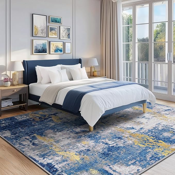 Washable Area Rugs 5'x7' Non-Slip Modern Abstract Soft - Image 6
